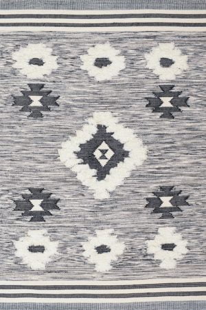 שטיח סקנדינבי 2244 | שטיח נורדי לסלון שחור לבן