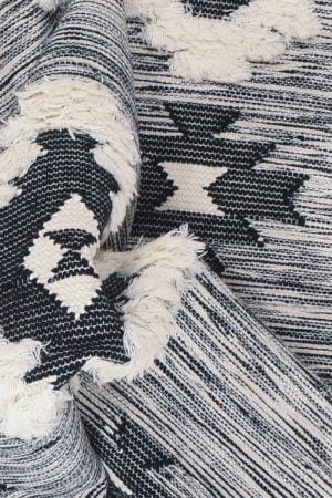 שטיח סקנדינבי 2244 | שטיח נורדי לסלון שחור לבן