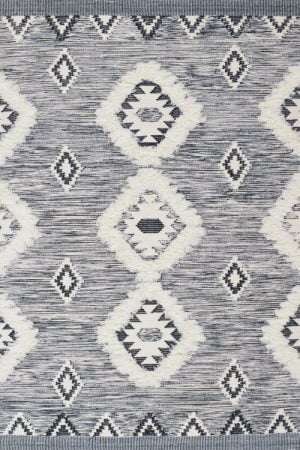 שטיח סקנדינבי 2243 | שטיח נורדי לסלון שחור לבן