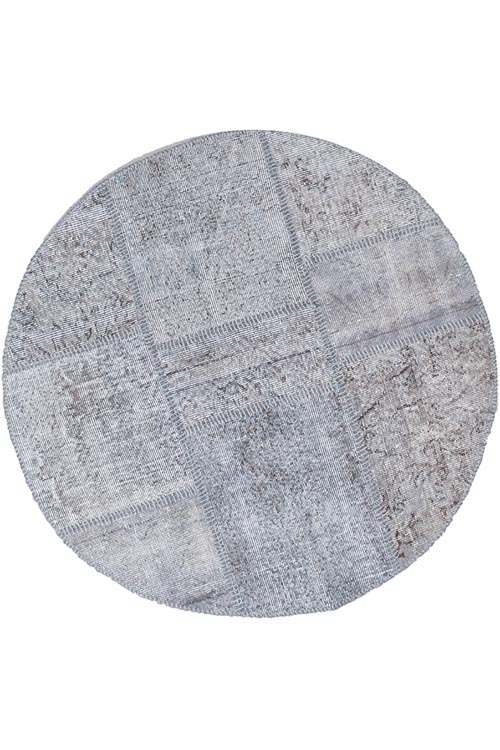 שטיח צלטיקה 29 עגול | שטיח אפור עבודת יד
