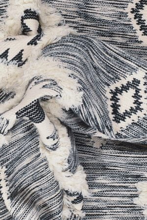 שטיח סקנדינבי 2243 | שטיח נורדי לסלון שחור לבן
