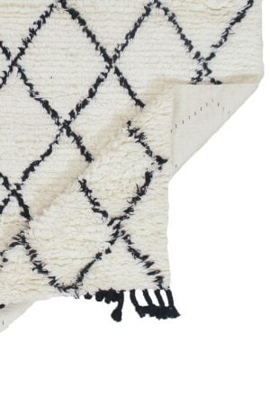 שטיח ברבר מרוקאי פרנז שחור לבן