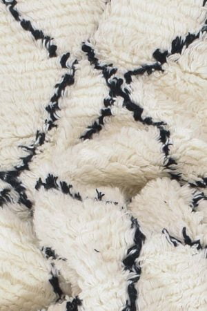 שטיח ברבר מרוקאי פרנז שחור לבן