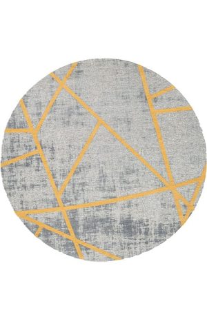 שטיח מנילה HAILEY עגול צהוב