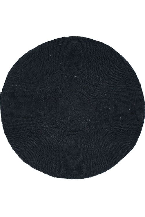 שטיח שחור חבל פטאיה D9 עגול