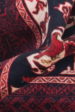 שטיח בלוץ תרנגול 02 | שטיח אפגני אדום