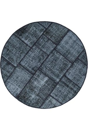 שטיח צלטיקה 02 עגול שחור לבן