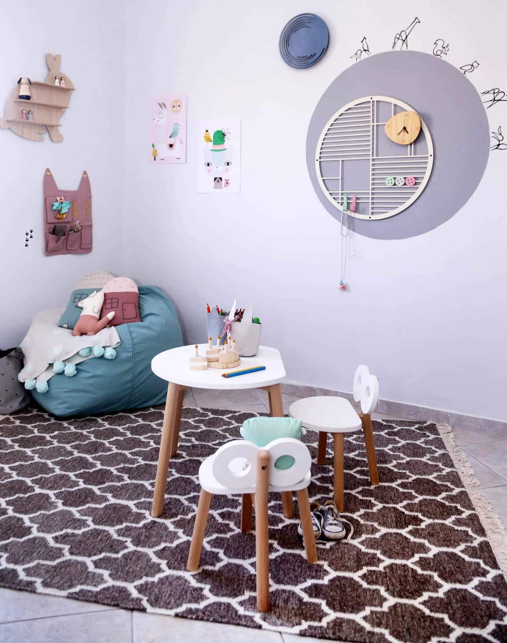 שטיח סופר אינקה 01 לבן | שטיח לחדר ילדים