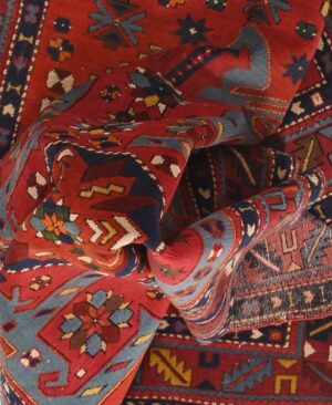 שטיח קווקזי ישן 02 | שטיח אדום