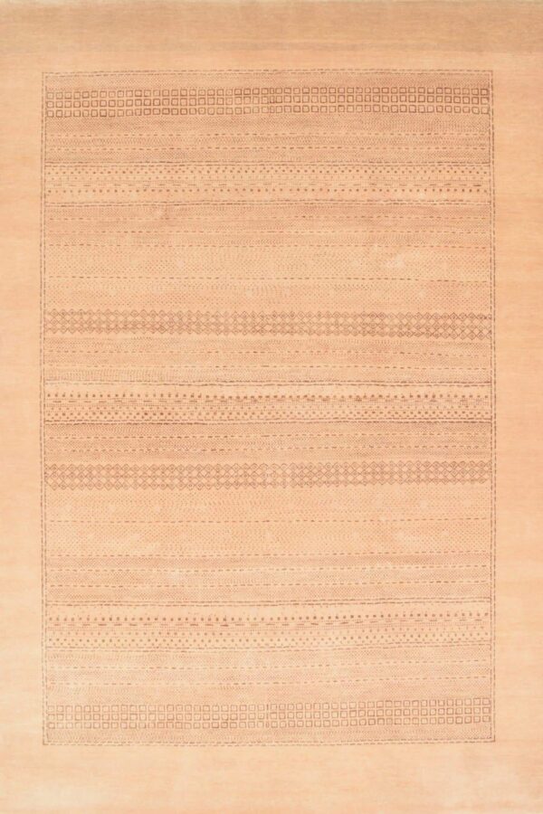 שטיח פרסי כפרי בצבע בז' מלבני מצמר