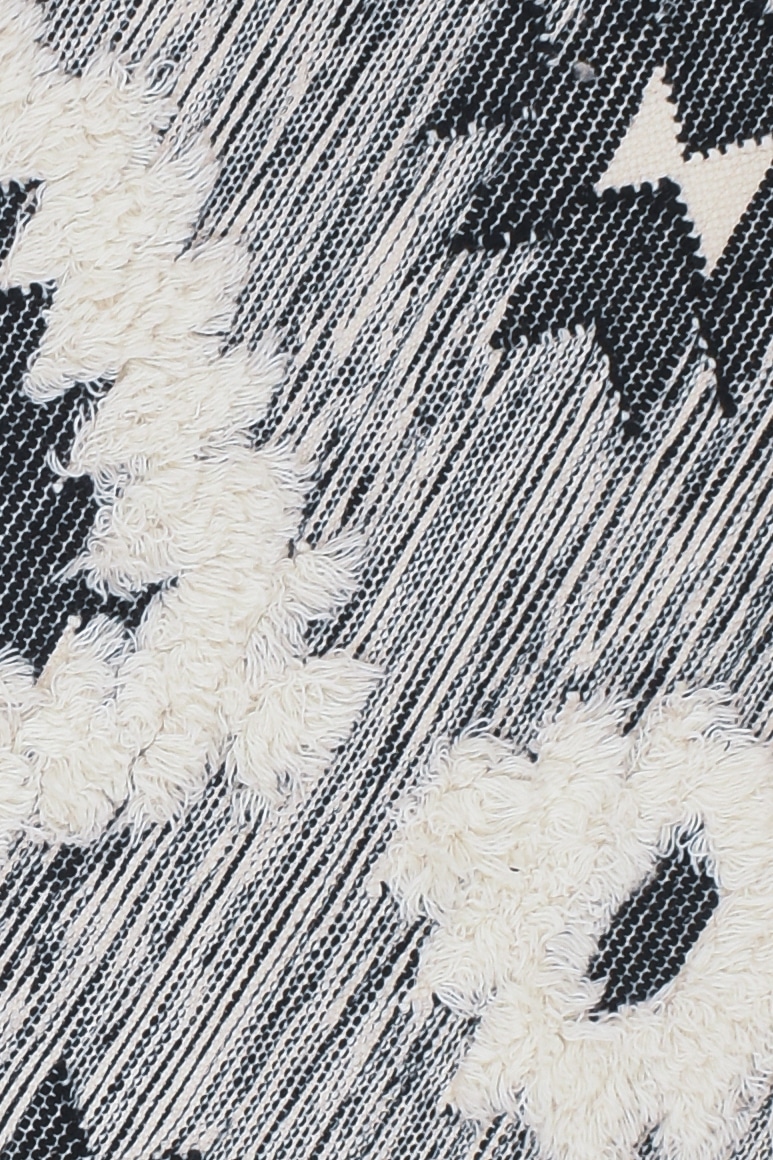 שטיח סקנדינבי עגול 2244 שחור לבן