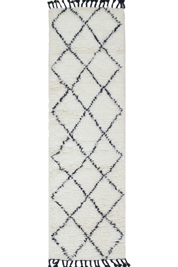 שטיח ברבר מרוקאי פרנז ראנר - שחור לבן