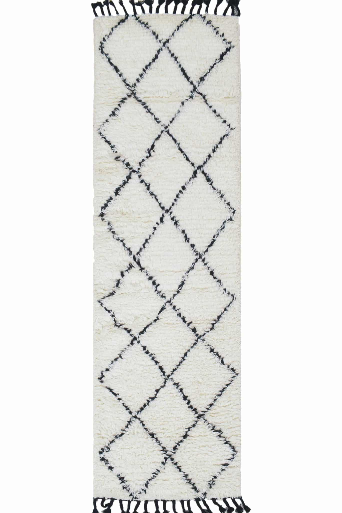 שטיח ברבר מרוקאי פרנז ראנר – שחור לבן