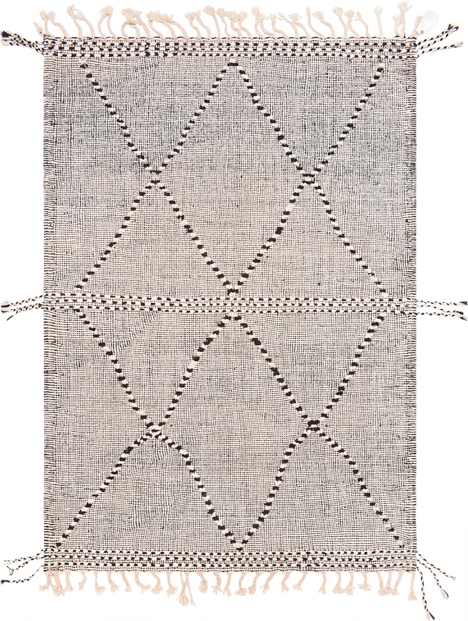 שטיח קילים סופר מרקש 02 שחור לבן