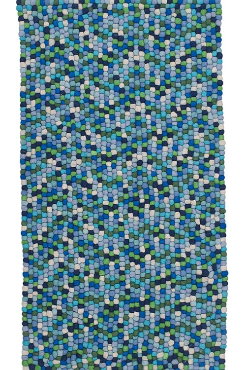 שטיח באבלס 10 בצבע ירוק וכחול בעבודת יד
