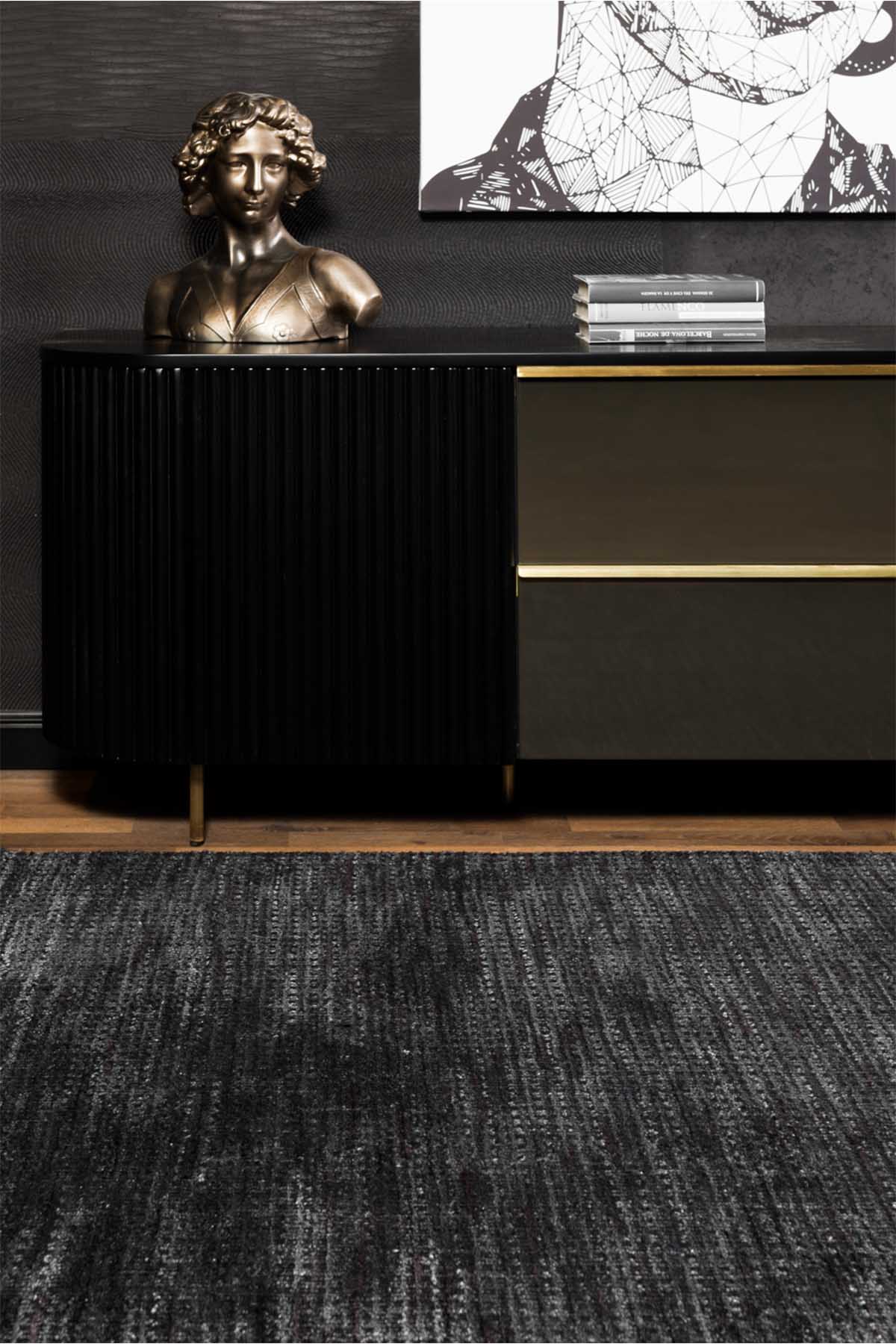 שטיח ואן black | שטיח שחור לסלון