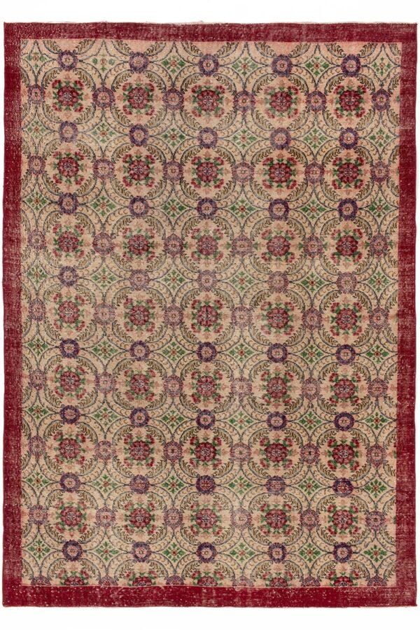 שטיח טורקי וינטג' בעבודת יד