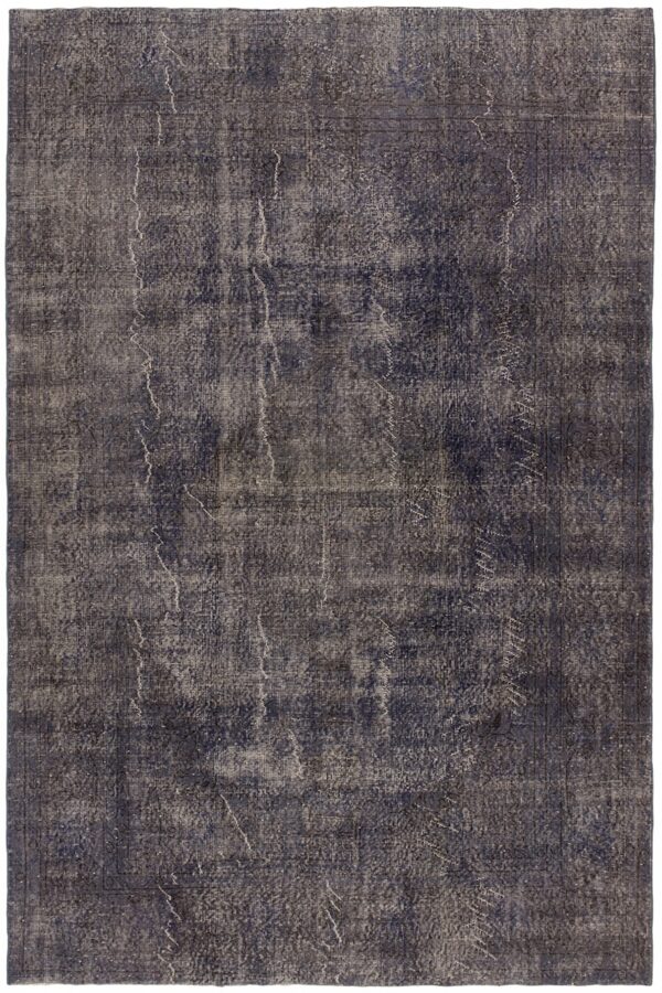 שטיח מלבני אפור עשוי צמר בסגנון עתיק