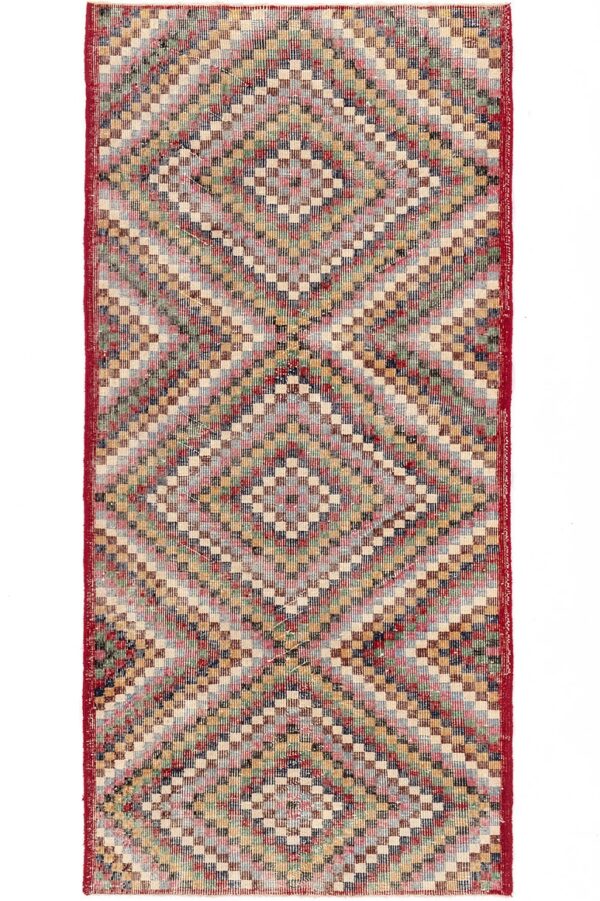 שטיח טורקי וינטג' בסגנון צבעוני