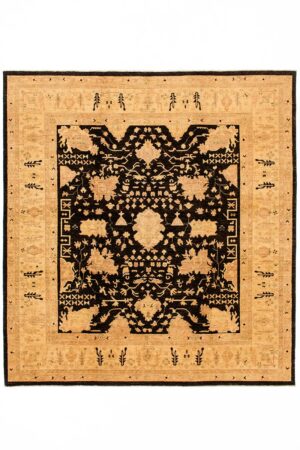 שטיח כפרי מלבני בעיצוב אוריינטלי