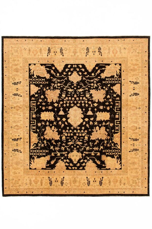 שטיח כפרי מלבני בעיצוב אוריינטלי