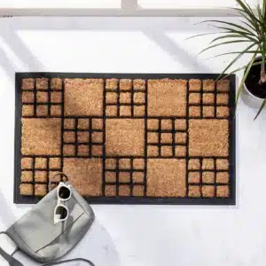 שטיח כניסה לבית טבעי קוביות