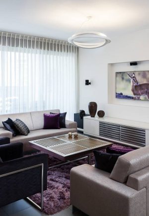 שטיח שאגי טאץ סגול מעצבת אורנה גורביץ