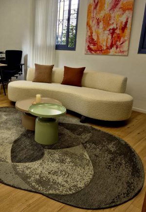 שטיח מנילה PANORA אפור - פנימייה בתל אביב---