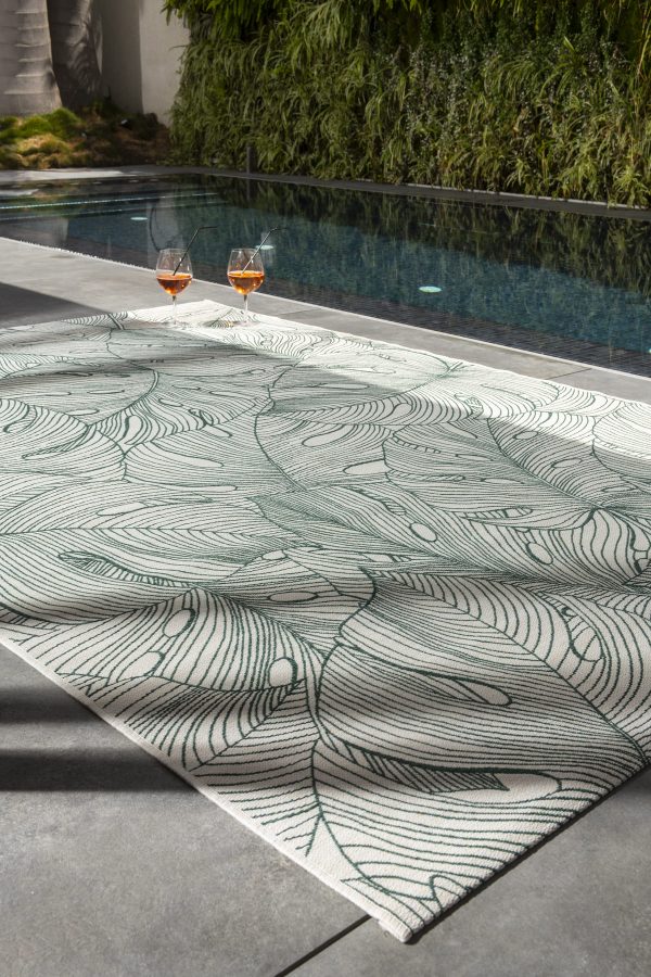 שטיח קריסטל אאוטדור VIRO שמנת ירוק