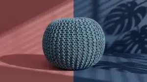 פוף BELLO כחול שמיים, Color Block, Window Gobo.