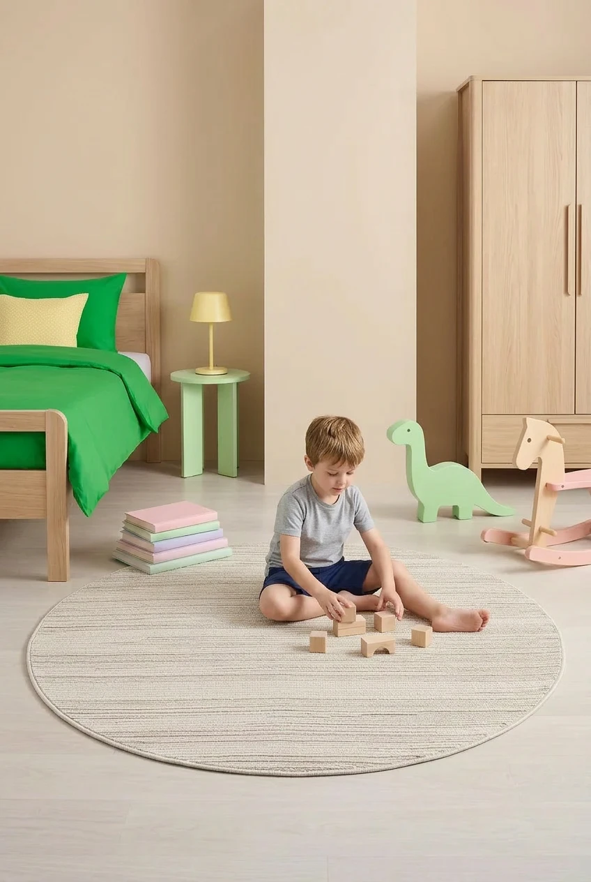 שטיח מילאנו ML02 שמנת עגול