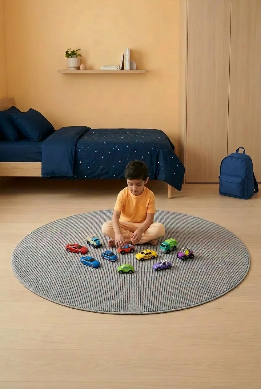 שטיח מילאנו ML01 אפור עגול