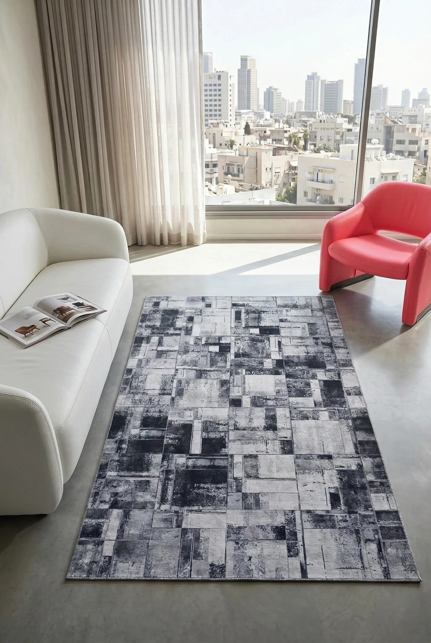 שטיח מרנטה MALINDI שחור לבן