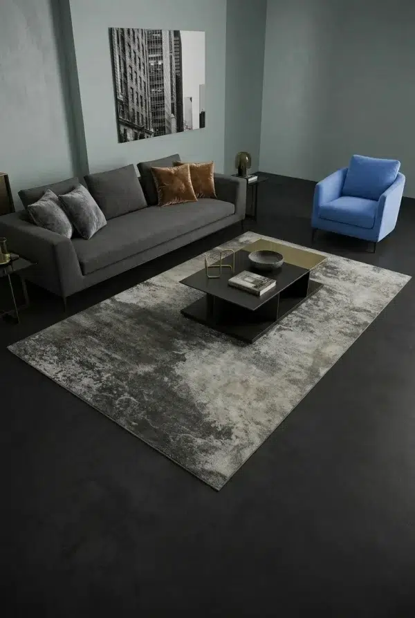 שטיח מרנטה CONC אפור, Dark Luxury (Noir), Studio Clean, styled props.