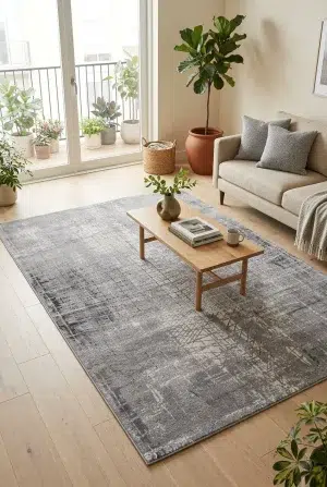 שטיח גאיה B421E, Earthy Organic, Scandinavian, Natural Daylight, lifestyle props.