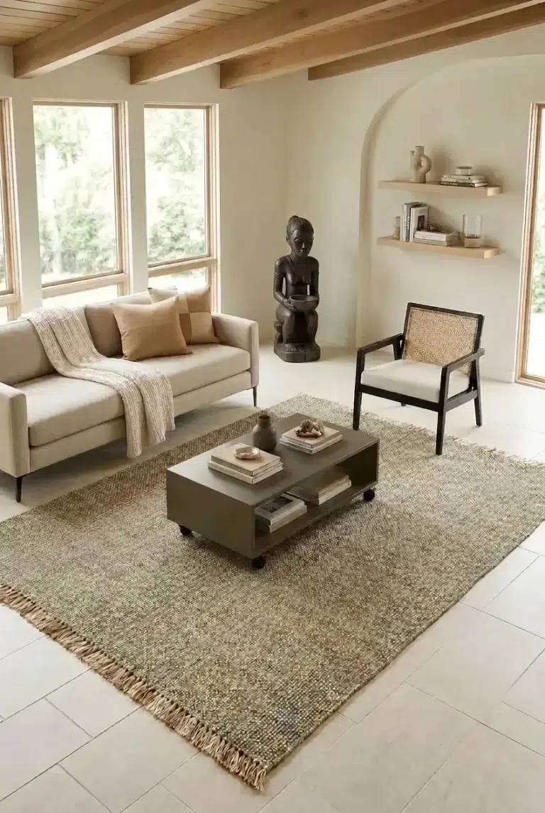 שטיח חבל פרימיום-JD-303-D AQUA IVORY ירוק שמנת