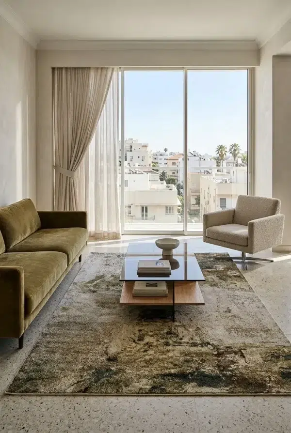 שטיח קלואי 014 אפור צבעוני.
