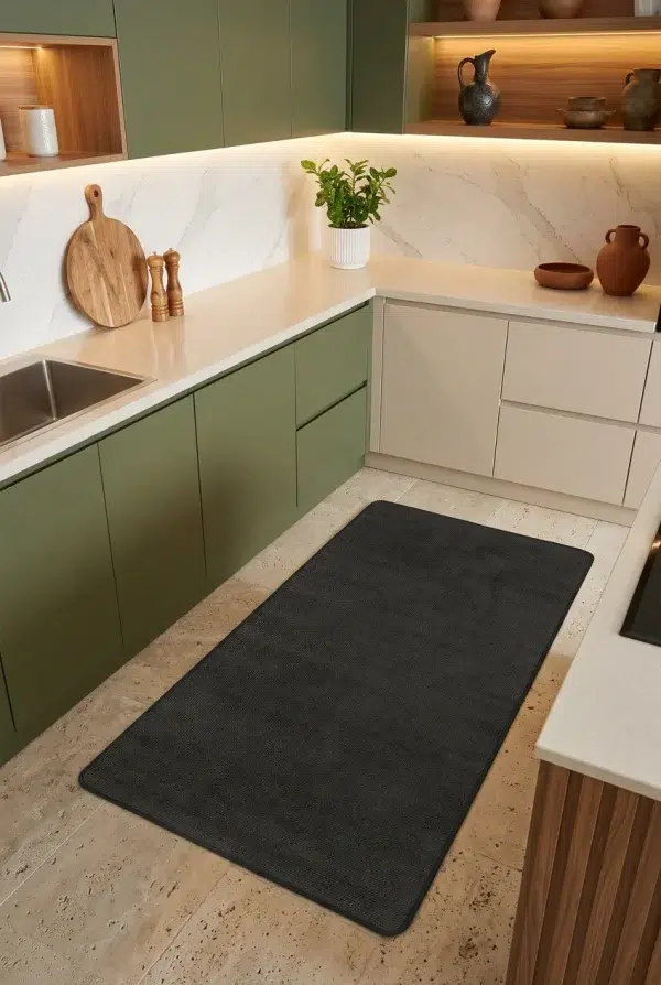 שטיח לובה PUCF-24 שחור, Earthy Organic, Kitchen Bright, styled props.